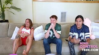 Youthful Stepsis Gets GANG Used (Each Ally Of Mine) - Luxe La Fox, Rion King, Donatello Devine, Axel Haze