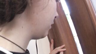 Virginal teenie finds out her wench stepmother banging with a stranger