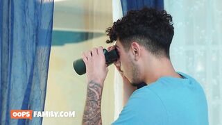 Hot Lalin girl mother I'd like to fuck Brandy Salazar gets thick stepson's rod her moist lewd pussy