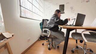 My most excellent ally touches my clit hard whilst I'm working!!!