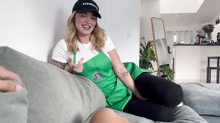 Barista cutie cheats on boyfriend whilst that guy's at work "I wager u would bang me more excellent in any case..."