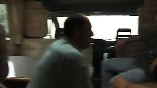 Pounding her pleasing holes in the car and outside