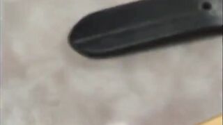 Pounding her pleasing holes in the car and outside