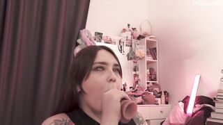 charming big beautiful woman will squeeze all the juices without your jock! (solo, sex toy, cum)