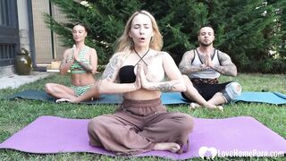 Yoga instructor shares my weenie with my neighbour