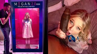 Small Teen M3Gan Gets Destroyed by Large Ebony Rod - Halloween Cosplay BBC Specific