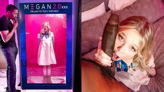 Small Teen M3Gan Gets Destroyed by Large Ebony Rod - Halloween Cosplay BBC Specific