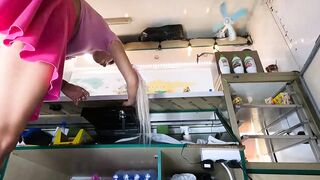 Hot hottie upskirted at work by nasty and pervert boss