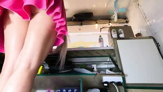 Hot hottie upskirted at work by nasty and pervert boss