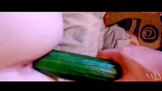 POV. CEL CAMERA, Stepdaughter used as dildo , screwed with a banana and a cucumber . PART three