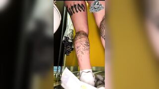 The majority risky squirting in the dudes's restroom with the door open at McDonald's