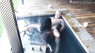 "Steam, Sun & Serenity" Black Secretary bangs her boss in the hottub