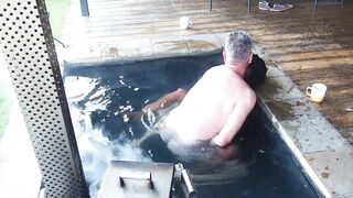 "Steam, Sun & Serenity" Black Secretary bangs her boss in the hottub