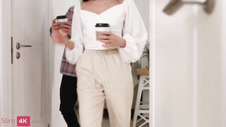 Oriental cutie warmed up with hard wang