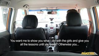 Hawt blond likes large penis unfathomable in her moist British shaven snatch - Fake Driving School