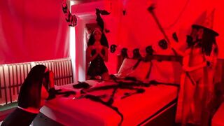 WITCH, NUNS AND DEMON HAVE LESBO FUCKFEST ON HALLOWEEN