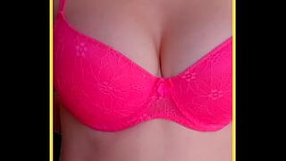 mother I'd like to fuck looks glamorous in pink brassiere