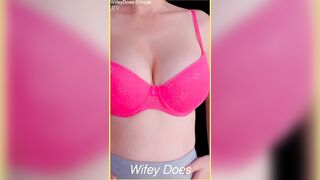mother I'd like to fuck looks glamorous in pink brassiere