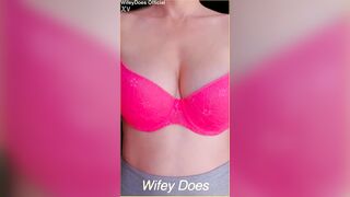 mother I'd like to fuck looks glamorous in pink brassiere