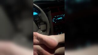 Hot redhead gets a hawt load of cum on her feet and soles in the car after drinks at the bar.