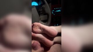 Hot redhead gets a hawt load of cum on her feet and soles in the car after drinks at the bar.