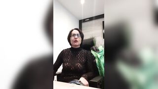 Julie does undressed run in the office