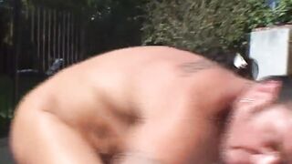 Cheating Wife Bangs Gardener wildly.