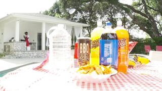 Breasty ebonies get screwed at a barbeque