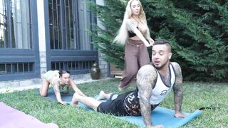 Yoga with 2 Women Ends in Hardcore three-some