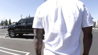 2 black whores are bouncing on guy's large ebony penis