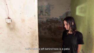 A pair of strangers meet for the 1st time and have sex outdoors.