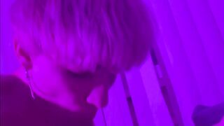 I tickle frenulum with my tongue and do oral job, cum in my throat lots of cum and groans. ASMR