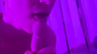 I tickle frenulum with my tongue and do oral job, cum in my throat lots of cum and groans. ASMR