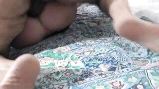 Over 50 gets her butt smashed by 2 weenies