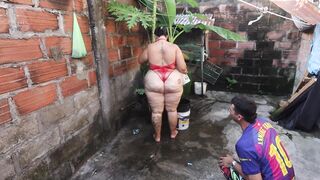 My neighbour came into my abode and looked at me in the garden. This happened.