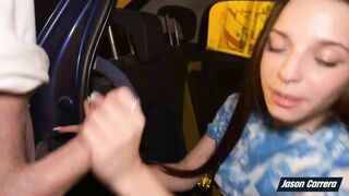 Little 18yo suck two Strangers LARGE JOCKS in a PUBLIC PARKING LOT