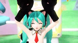 Hatsune Miku gatita desnuda