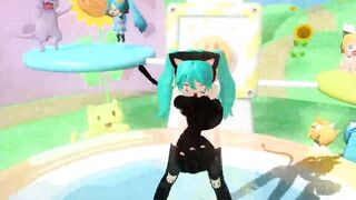 Hatsune Miku gatita desnuda