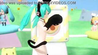Hatsune Miku gatita desnuda