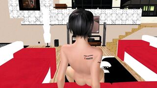 Animated CG Toon Porn - A marvelous woman masturbatinf using banana