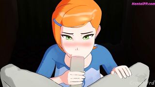 Gwen Helping Her Ally With Quick Oral-job ( Parody Toon )