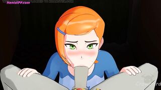 Gwen Helping Her Ally With Quick Oral-job ( Parody Toon )