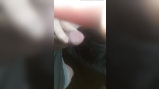 Tranny Ladyboy transsexual jerks off a large lonely ramrod