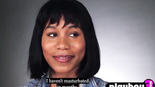 Large butt ebony chick showed hawt exposed body and mother I'd like to fuck enjoyed masturbation and finger banging