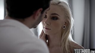 Small blond teen playgirl gets pounded hardcore by her large ramrod teacher