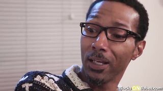 Scarlett Alexis is letting her ebony bf and his stepdad suck the one and the other her large melons.Shes sucking the grandpapa during the time that her dude is licking and banging her cunt