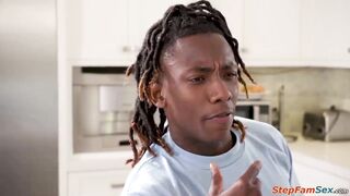 Why dont u impregnate your large breasts stepmom the joy way.Ebony stepson Mighty Dee is shocked when his breasty mother i'd like to fuck Danielle Renae asks him to bang her