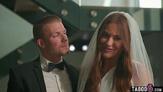 Hawt Latin chick bride drilled by the groom with one more pair there