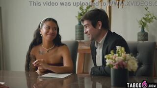 Hawt Latin chick bride drilled by the groom with one more pair there