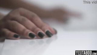 Large tits curvy black mother I'd like to fuck turns into a lewd devil and devours 2 large jocks